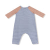 Football Stripes - Long Sleeve Raglan Henley Romper