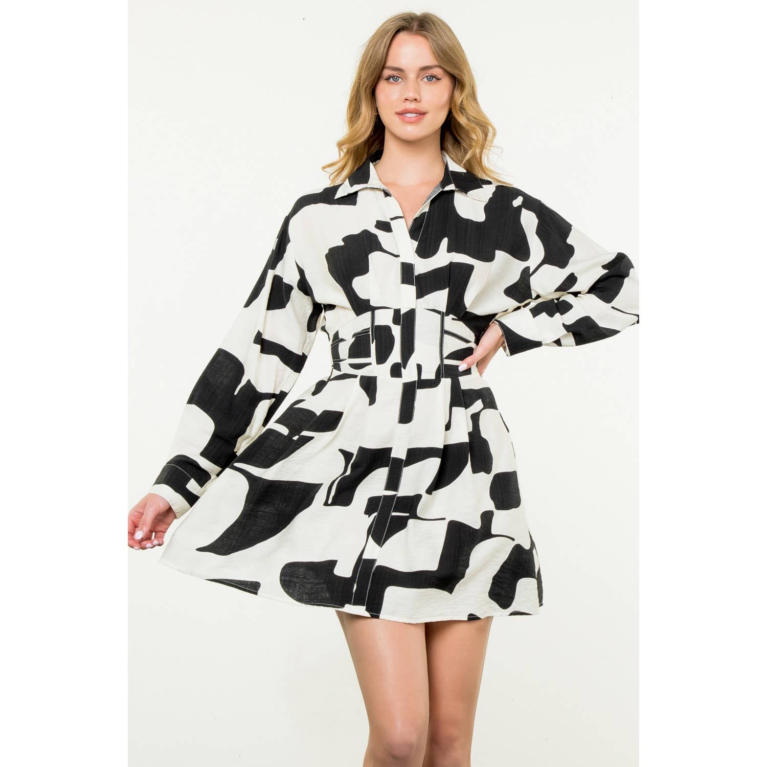 winona mini dress Tie Front Venezia V-Neck, Winona Mini Dress in White, Size XL, For Concert Or Graduation