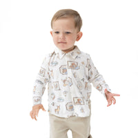 Woodson's Family Cabin - Long Sleeve Polo Button Up