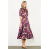 Presley-Smocked Waist Tassel Floral Maxi Dress