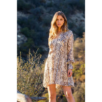 Vera-Snake Print Ruffle Dress