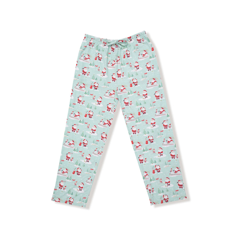 Golfing Santa and Elves - Adult Bottom with Pockets