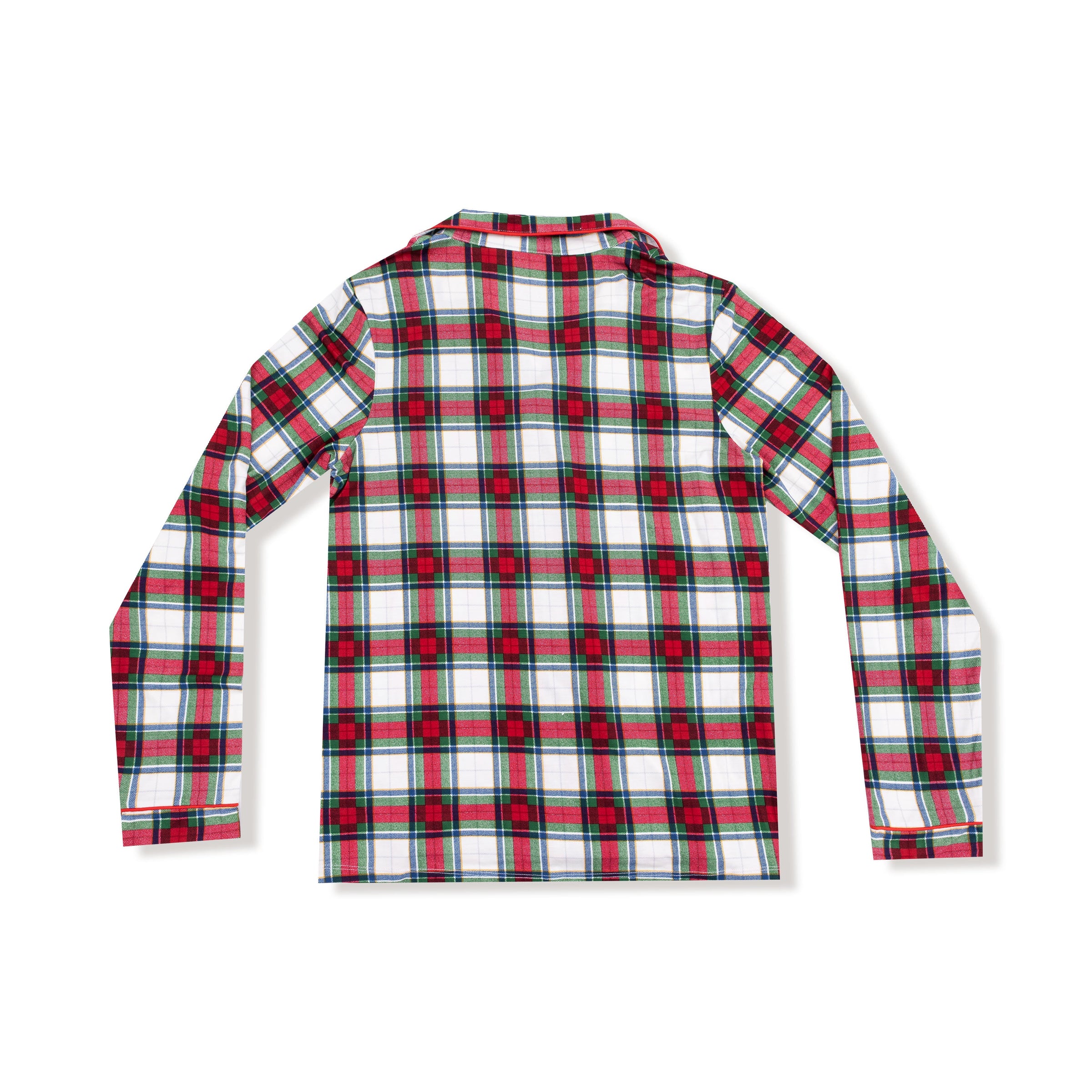 Holiday Plaid - Adult Long Sleeve Coat Style Pajama Top