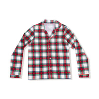 Holiday Plaid - Adult Long Sleeve Coat Style Pajama Top