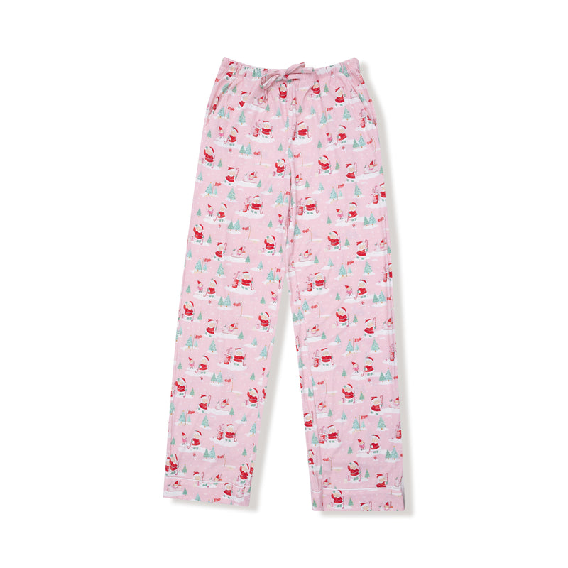 Golfing Mrs. Claus and Elves - Adult Short Sleeve Coat Style with Pants