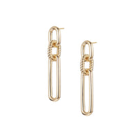 She's Spicy Link Statement Earrings in Gold: Gold