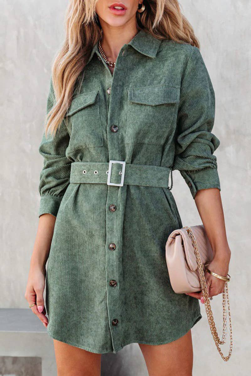 Corduroy Mini Dress