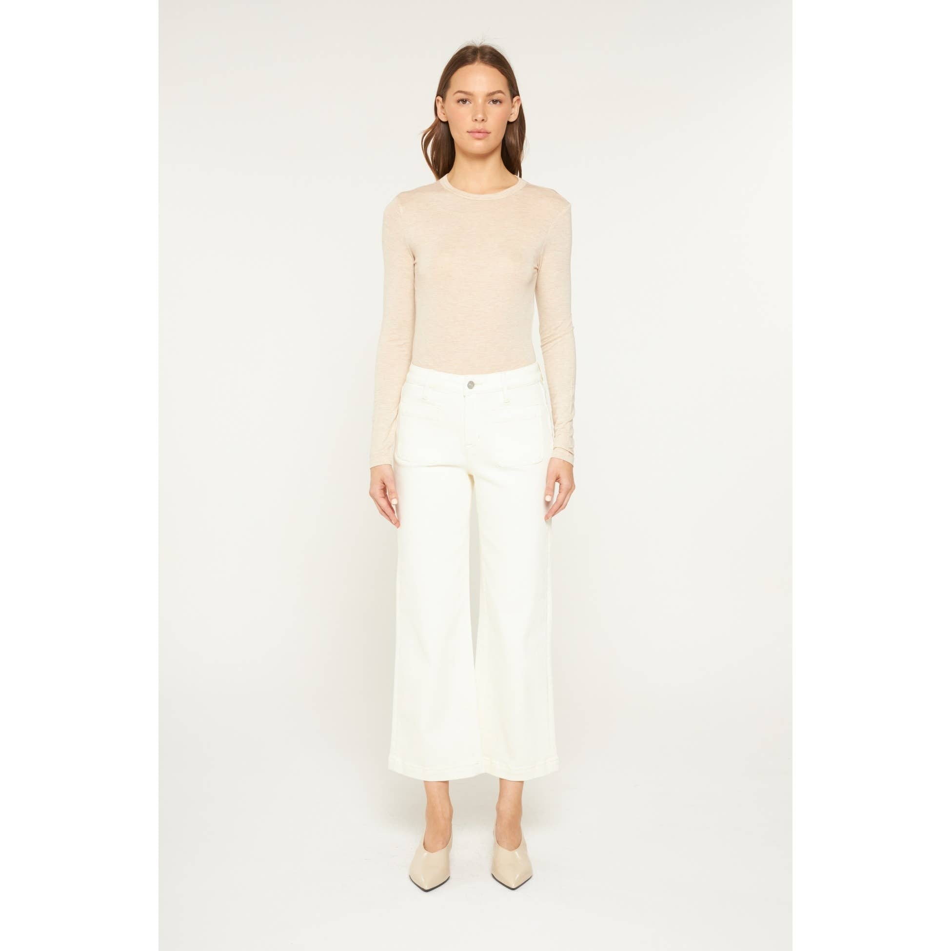 HIGH RISE CROPPED WIDE LEG WITH PATCH PKT