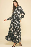 Demi- Print Button Down Maxi Dress