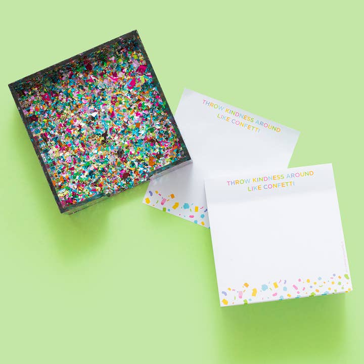 Colorful Confetti Note Pad Holder