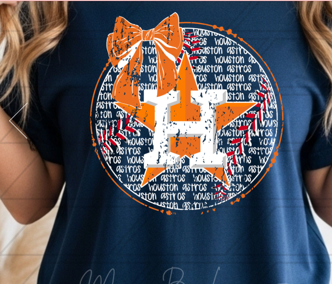 Astros Bow Baseball Tee