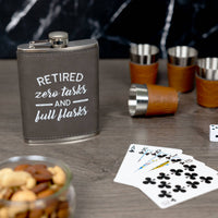 Zero Tasks - PU Leather & Stainless Steel 8 oz Flask