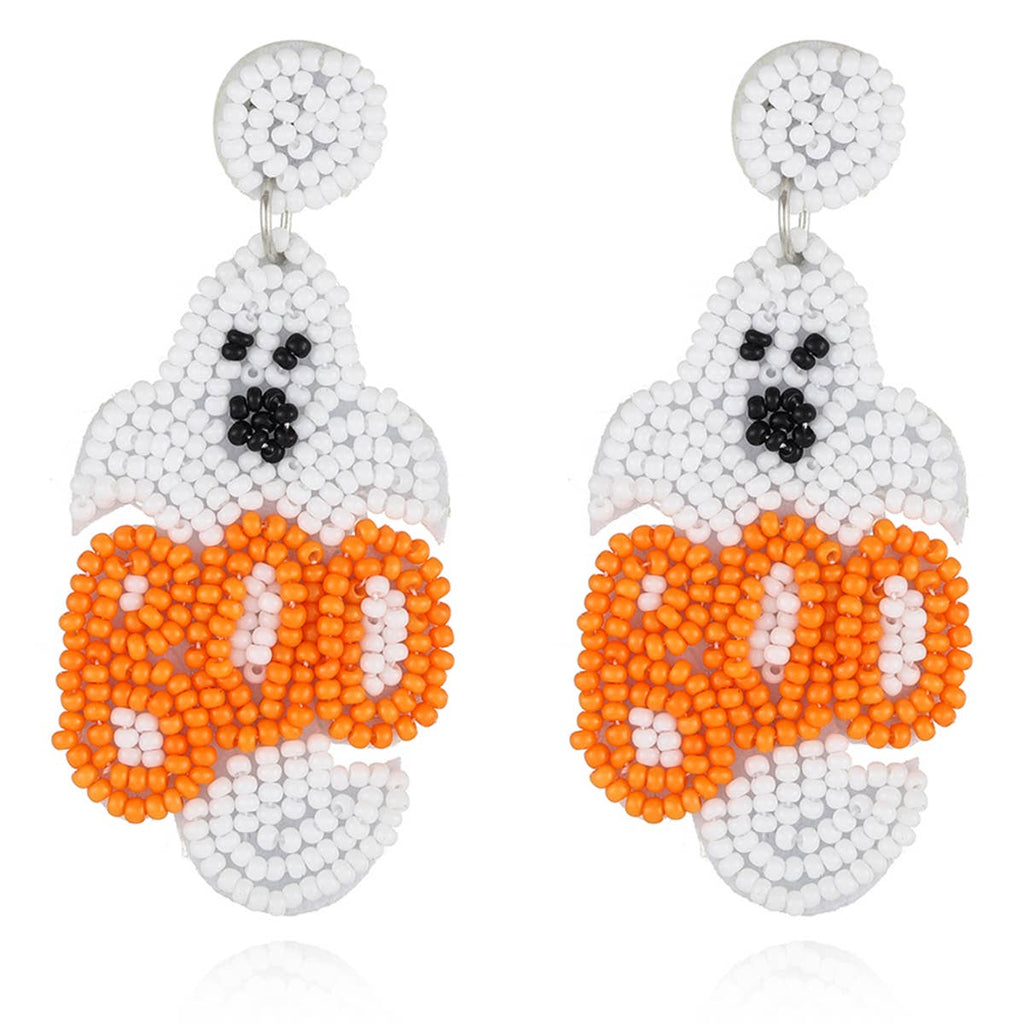 Seed Bead Ghost Earrings