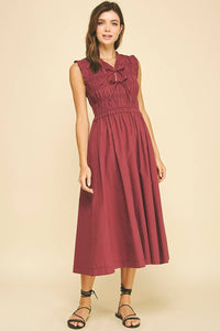 Georgina Front Tie Smocking Dress