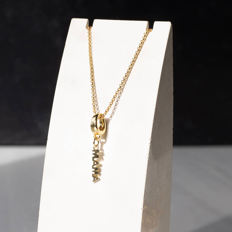 Mama Charm, Gold, Charm Bar | Charm Necklace or Bracelet