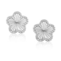 Adeline Pave Outline Clover Studs