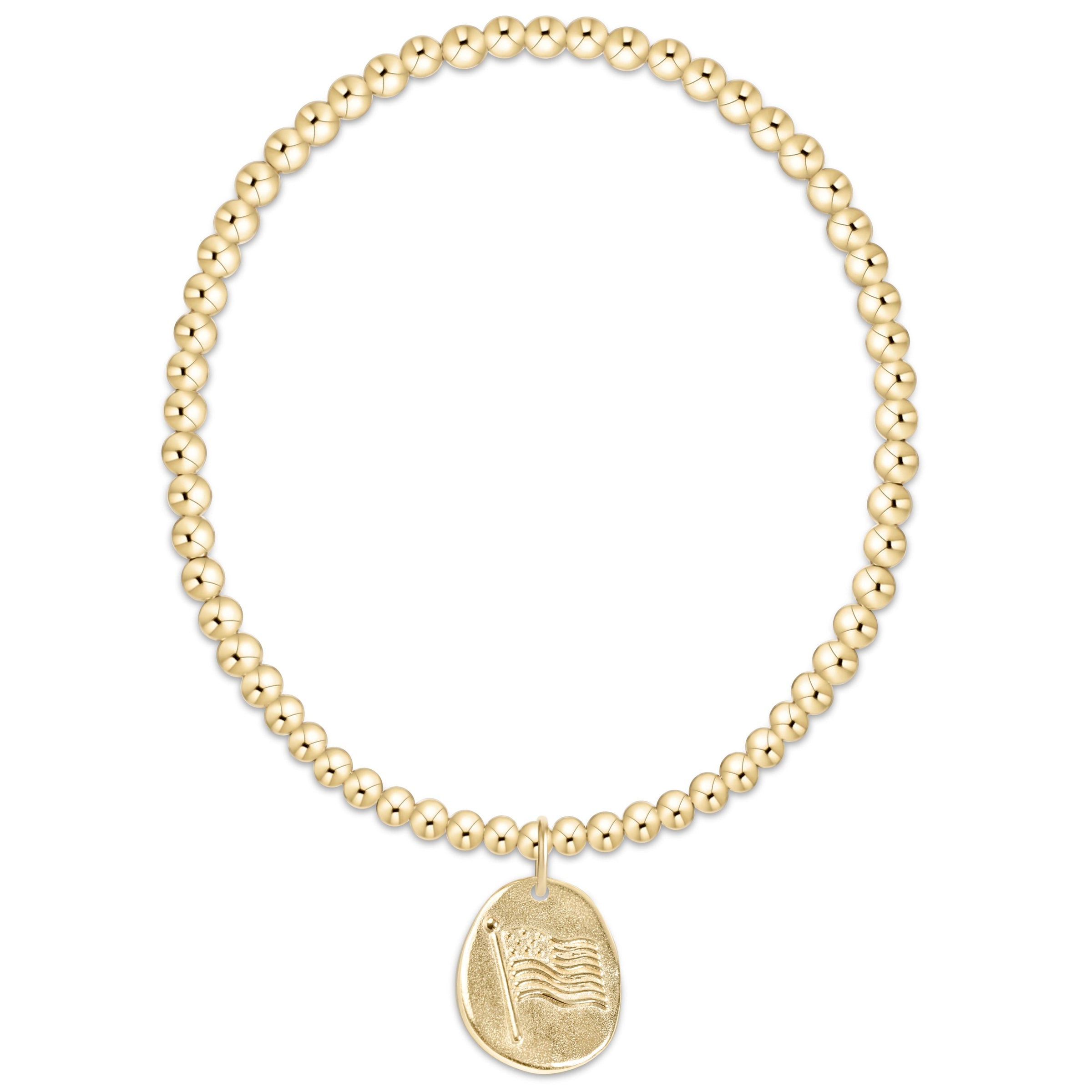 Extends Classic Gold 3mm Bracelet -  Inspire America Gold Disc