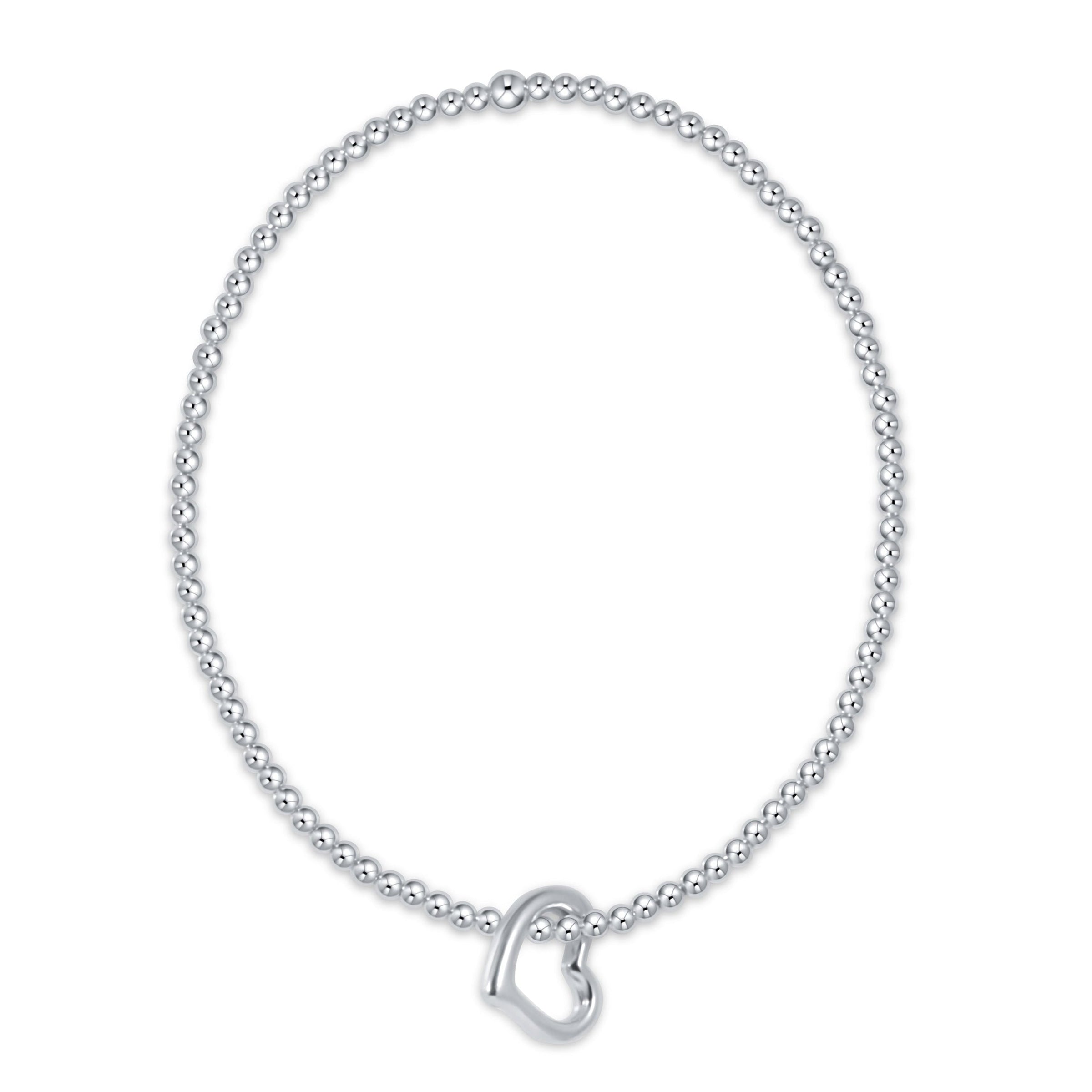 Classic Sterling 2.5mm Bracelet - Love Sterling Charm