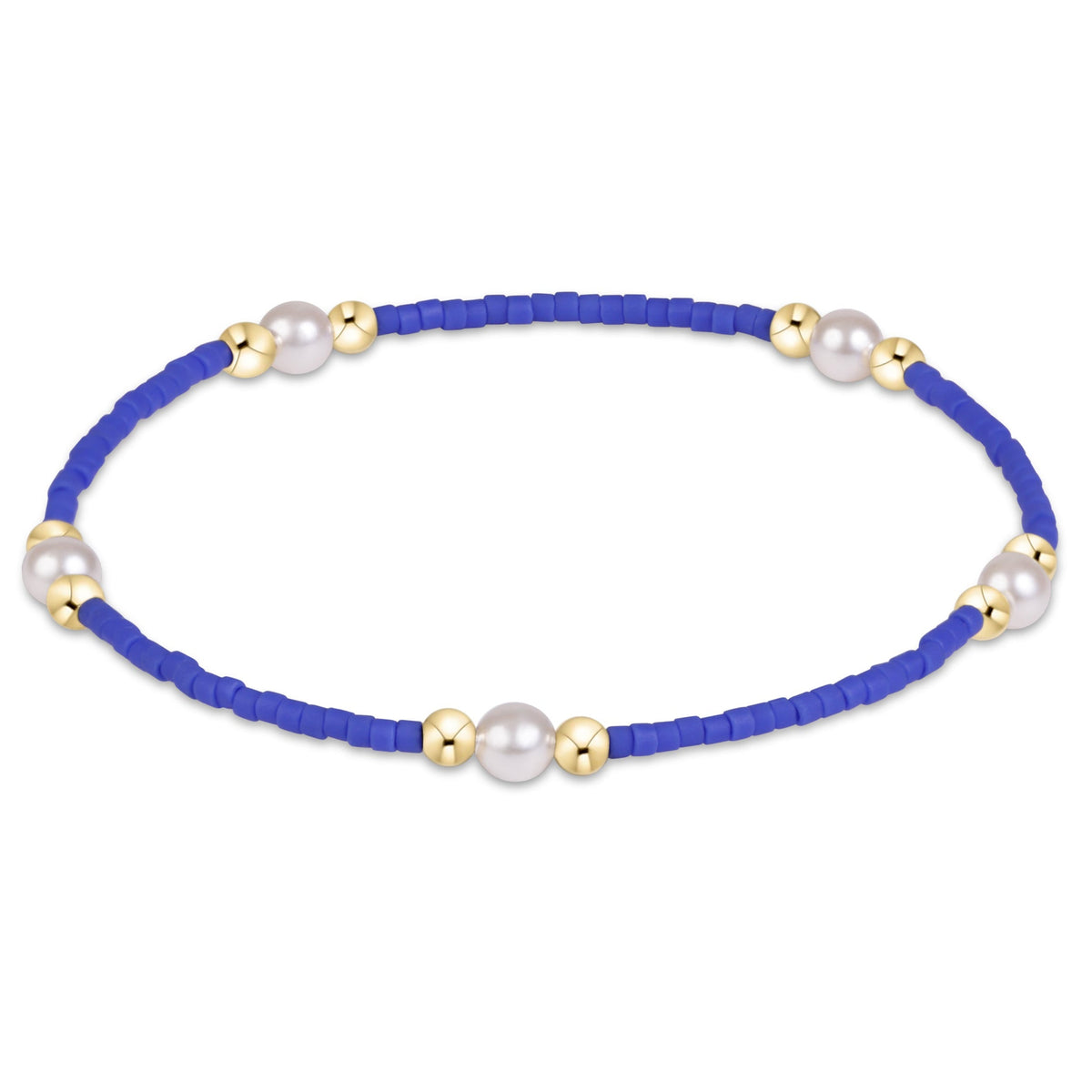 Gameday Hope Purpose Pearl Bracelet - Blue by eNewton — 14kt gold-filled with pearls, at Adelyne's Boutique & Gifts in Tomball, Texas