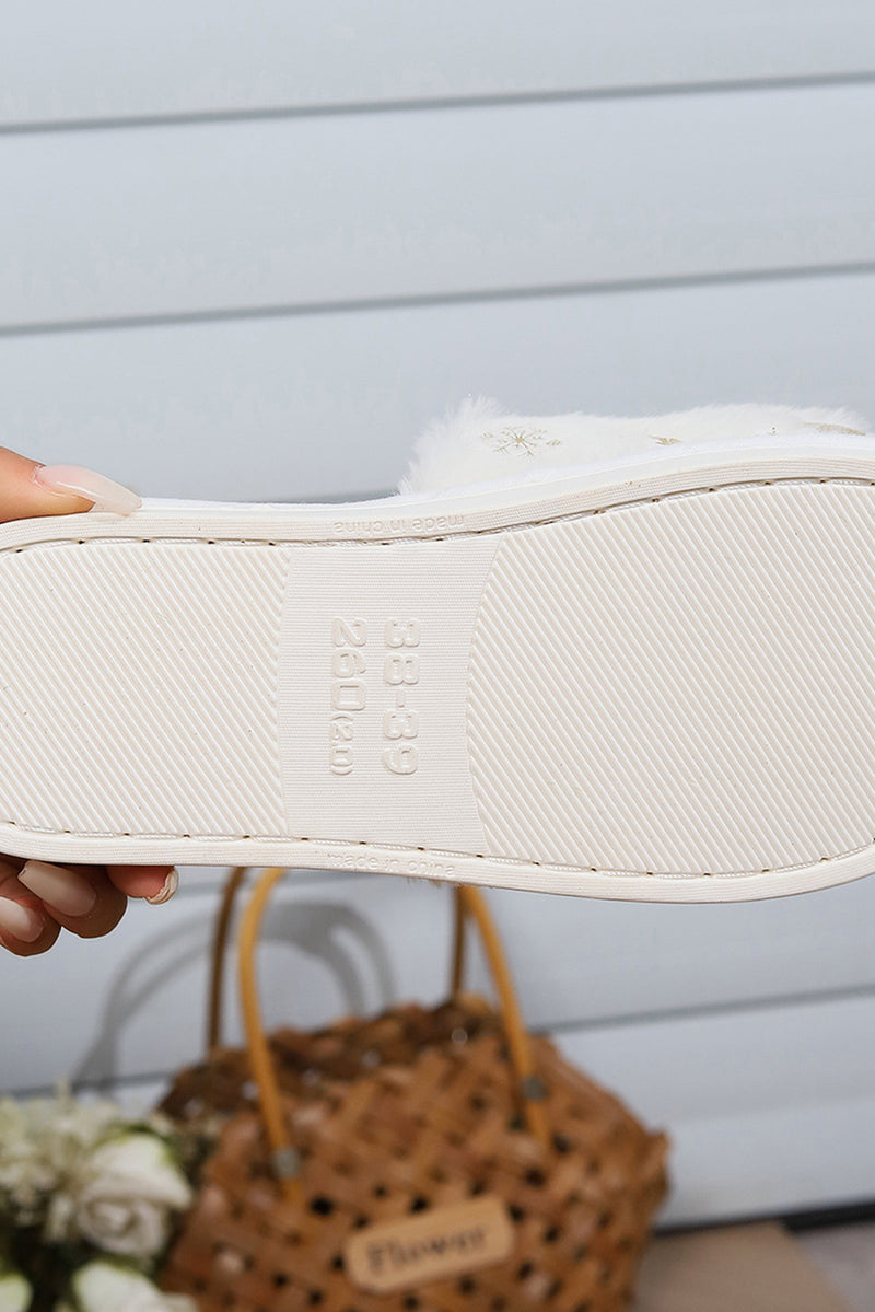 White sneaker being held with a blurred background