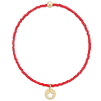 Extends Hope Classic Bracelet - Bright Red - Star Small Gold Disc