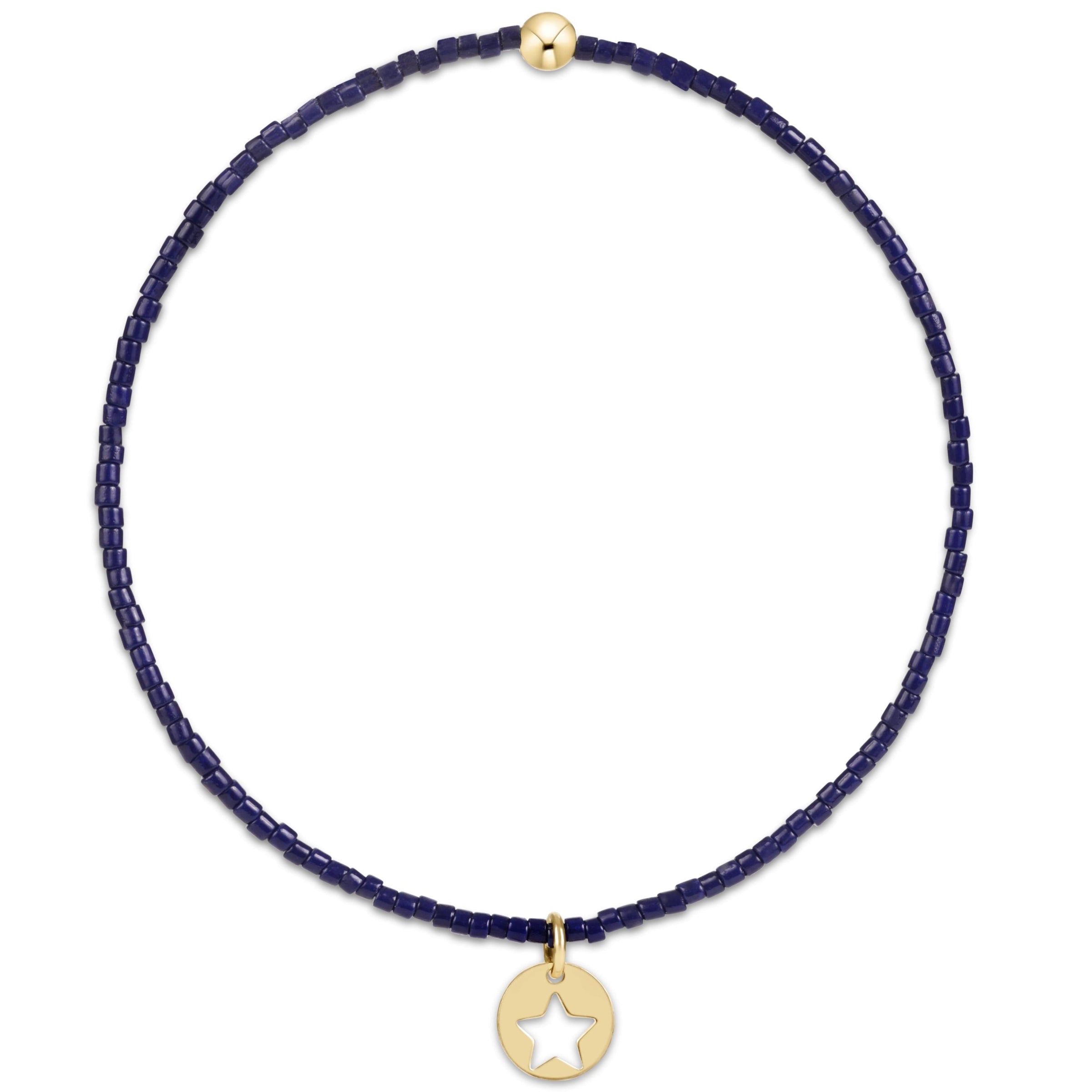 Extends Hope Classic Bracelet - Navy - Star Small Gold Disc