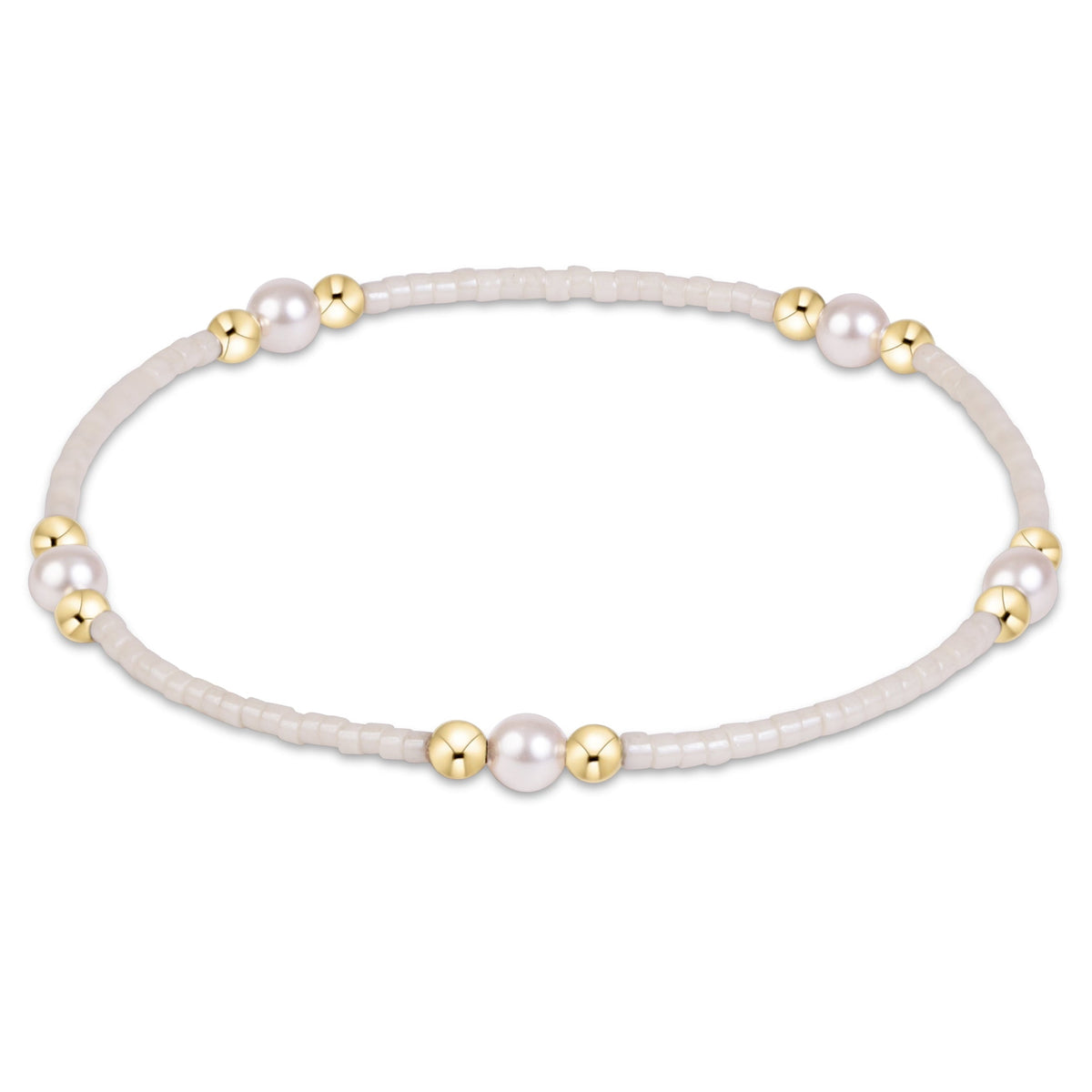 Hope Purpose Pearl Bracelet - Milkshake by eNewton — crystal pearl and 14kt gold-filled, at Adelyne's Boutique & Gifts in Tomball, Texas