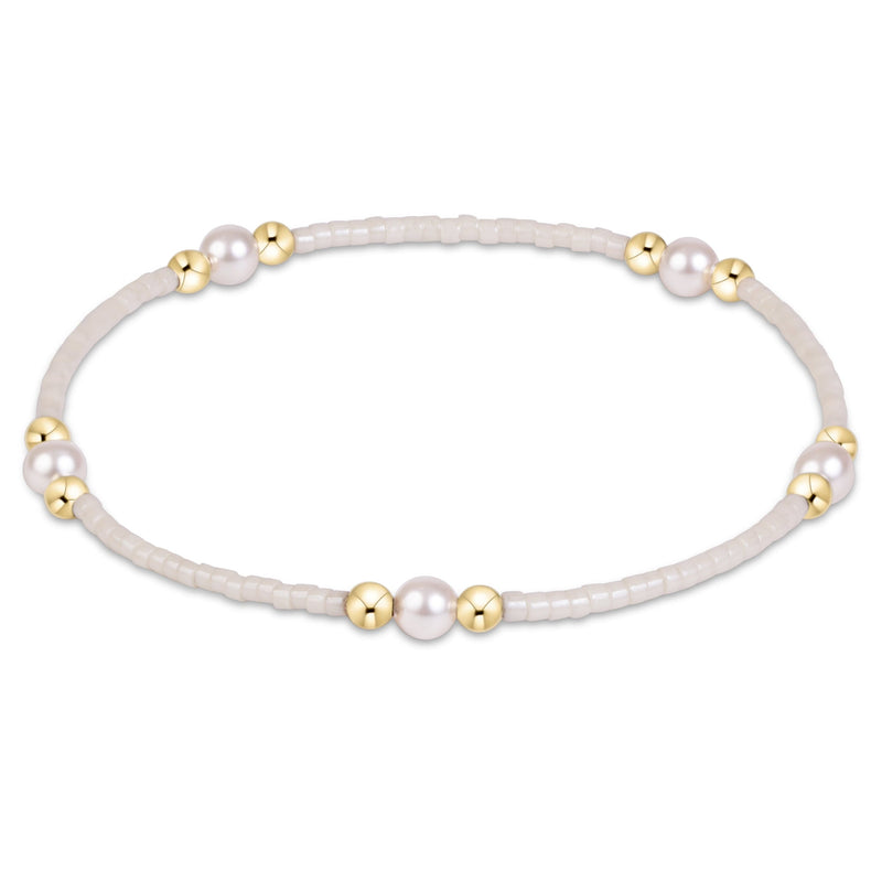 Hope Purpose Pearl Bracelet - Milkshake by eNewton — crystal pearl and 14kt gold-filled, at Adelyne's Boutique & Gifts in Tomball, Texas