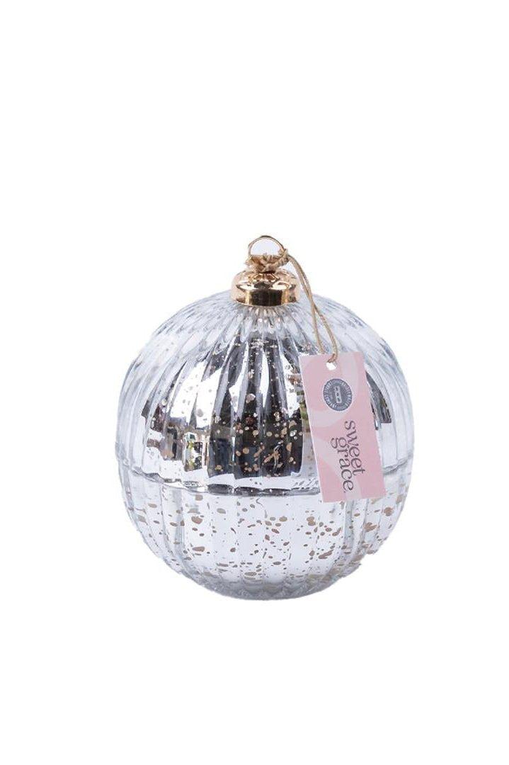 Silver Sweet Grace Ornament Candle