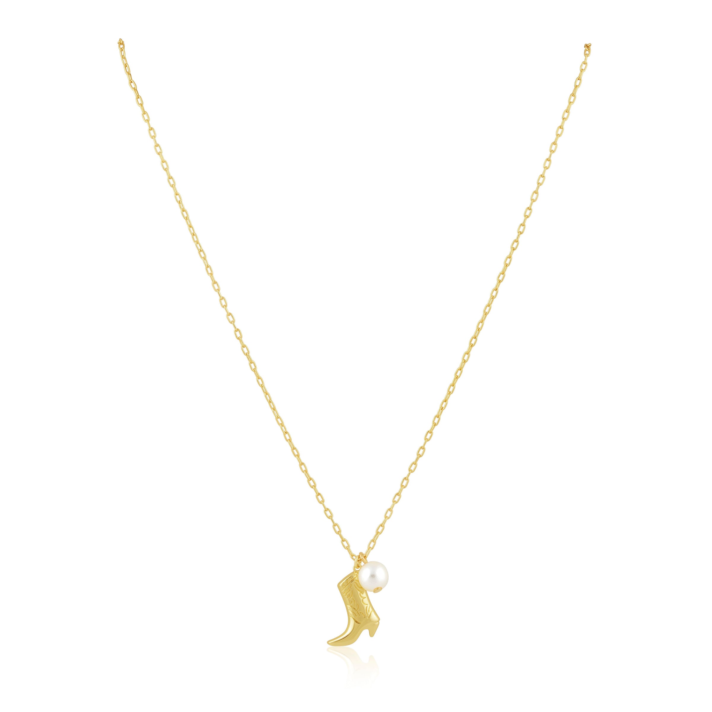 Boot N' Pearl Necklace