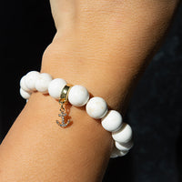 CZ Anchor Charm, Gold, Charm Bar | Charm