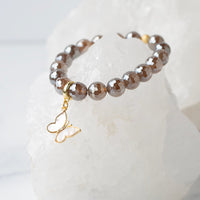 Butterfly Mother of Pearl Cross Charm, Gold, Charm Bar | Charm