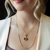 Sun and Moon Mother of Pearl Cross Charm, Gold, Charm Bar | Charm