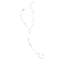 Cz Bezel Hand Chain Bracelet