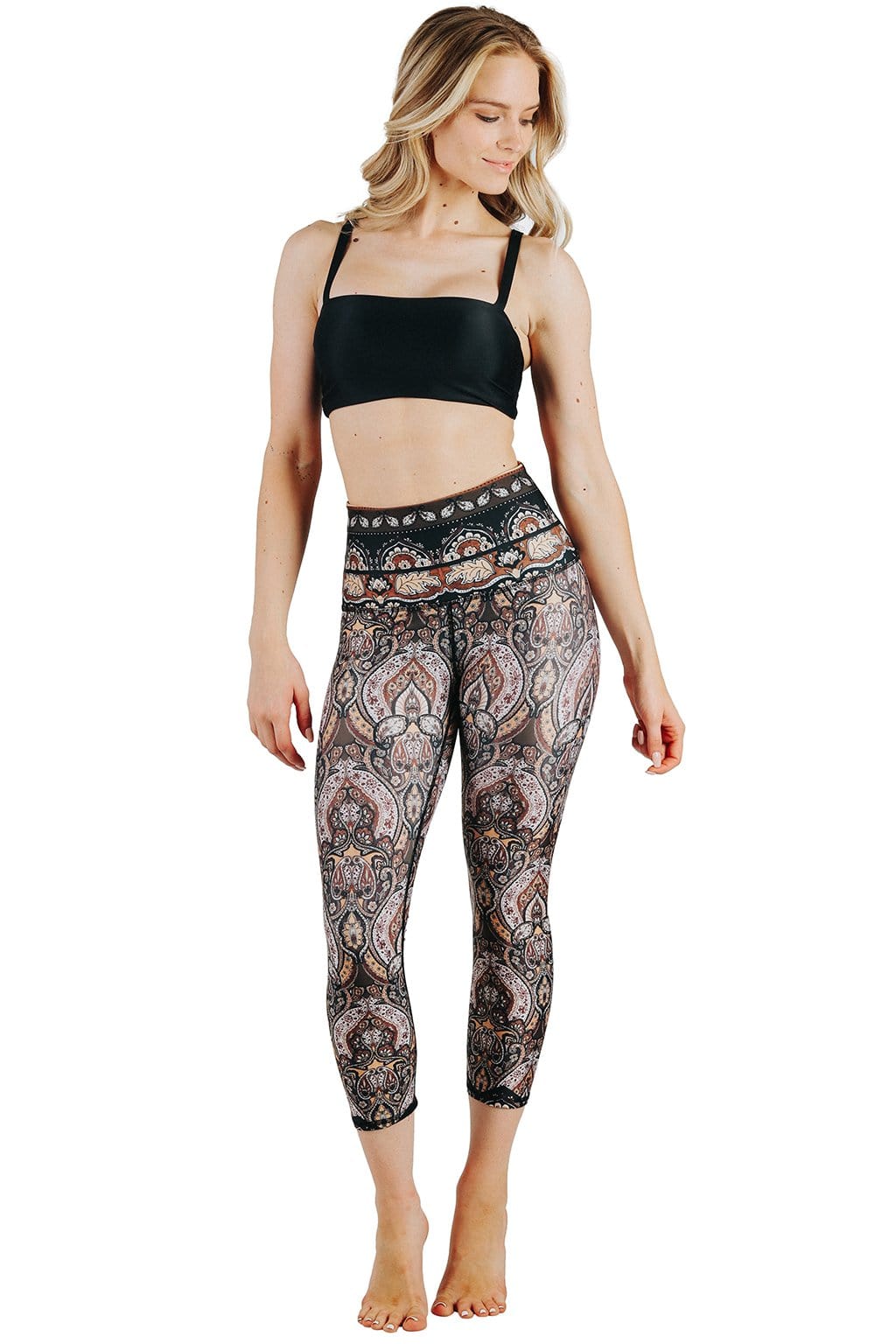 Espresso Yourself Printed Yoga Crops