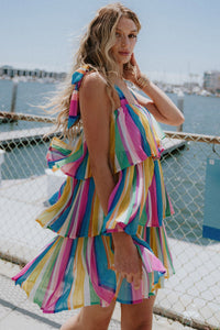 PROPER PARADISE WOVEN MINI DRESS