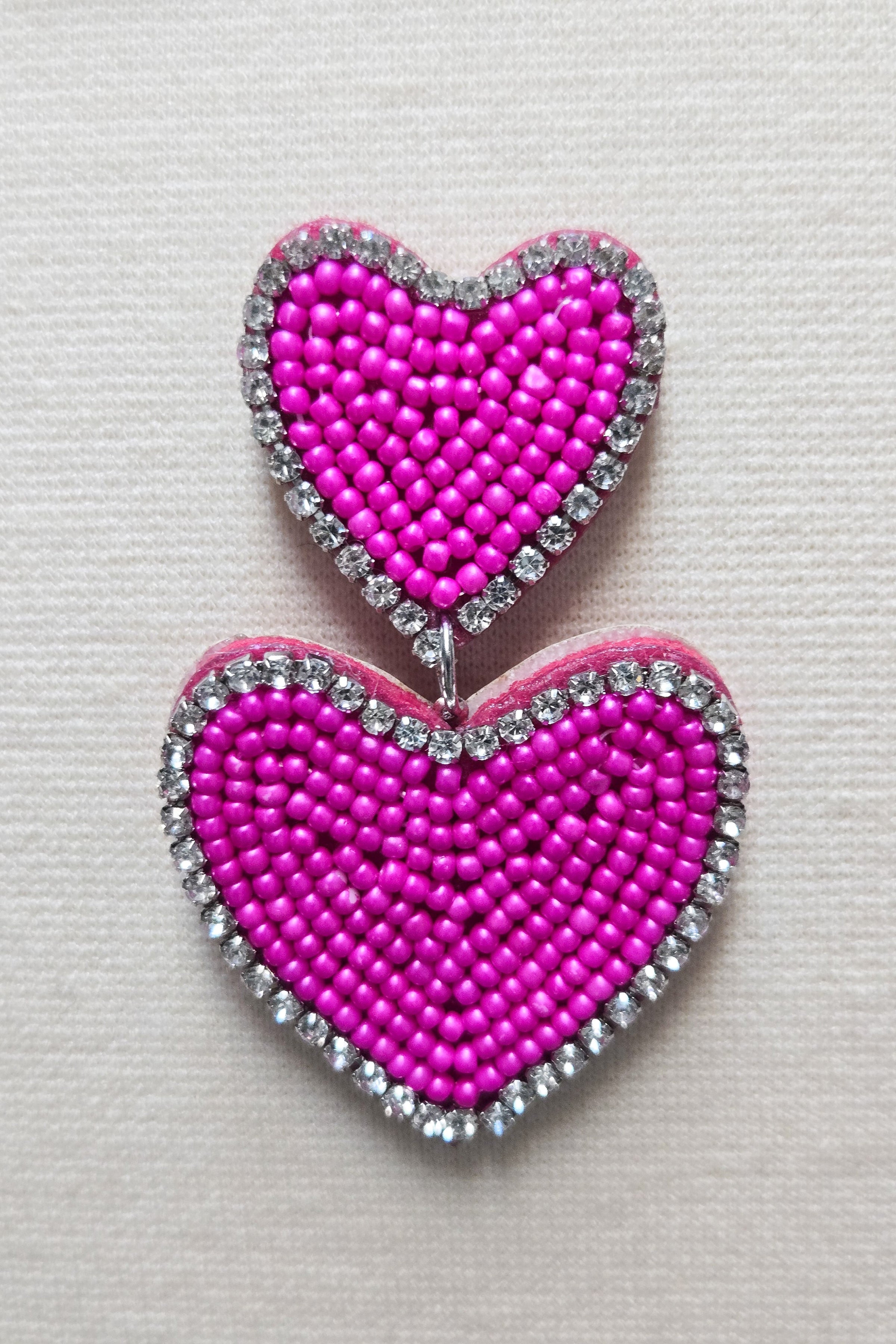 Double Love Seed Bead Sparkle Earrings
