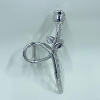 Silver Rose Hair Clip