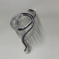Silver hair clip on a white background