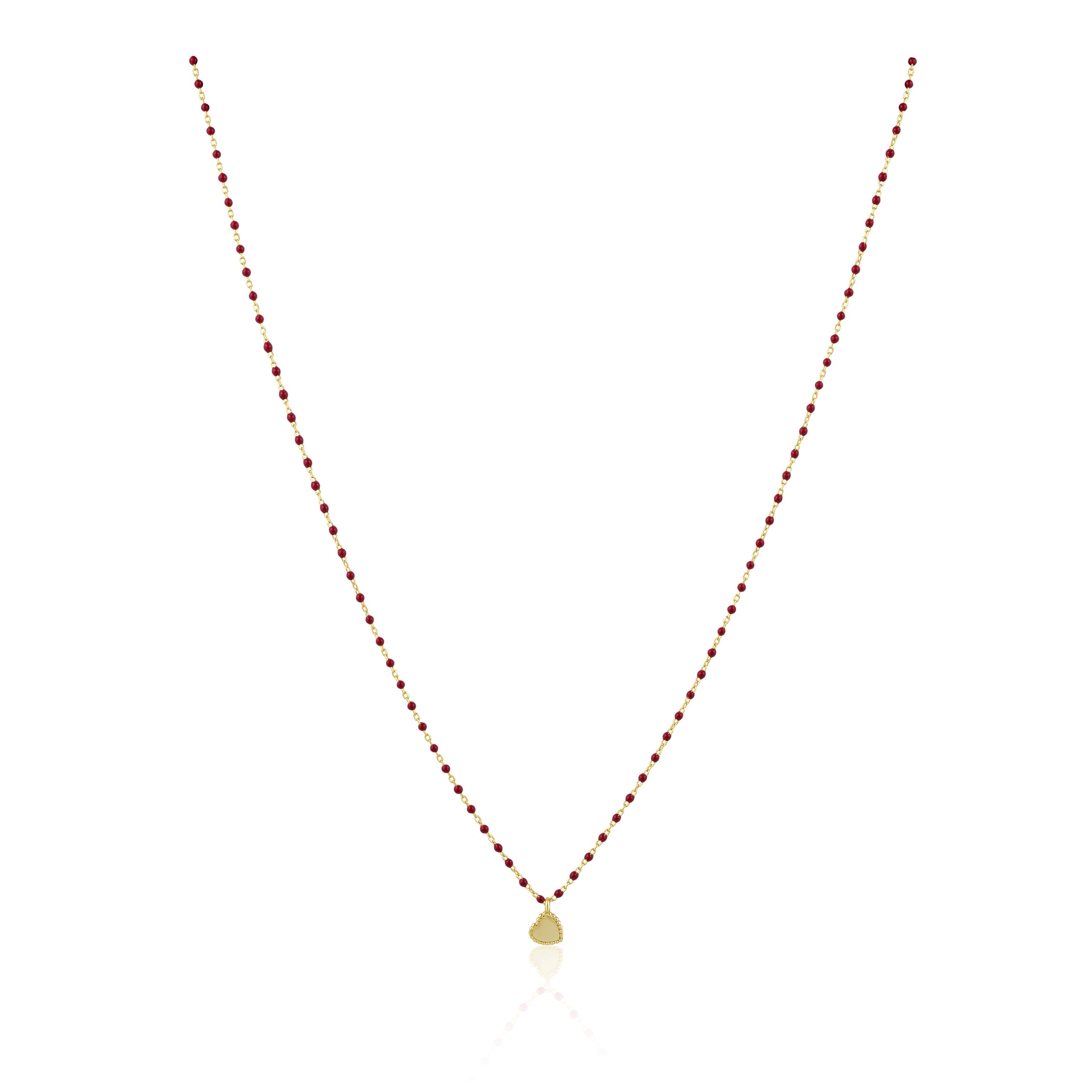 Elsa Mini Heart Necklace Red