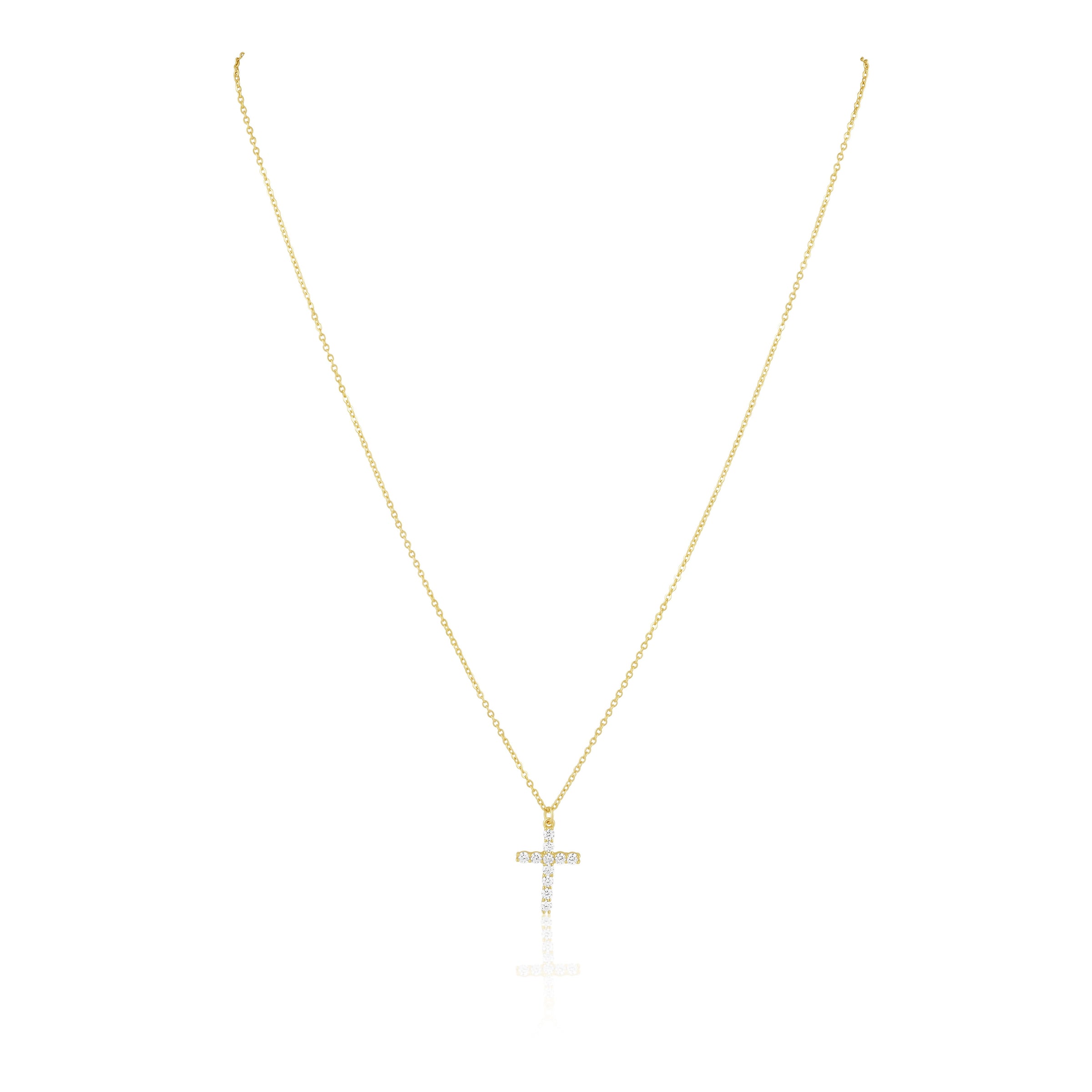 Classic CZ Cross Necklace