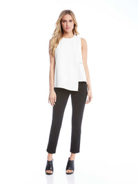 Margeaux - Brown Ankle Slit Pants