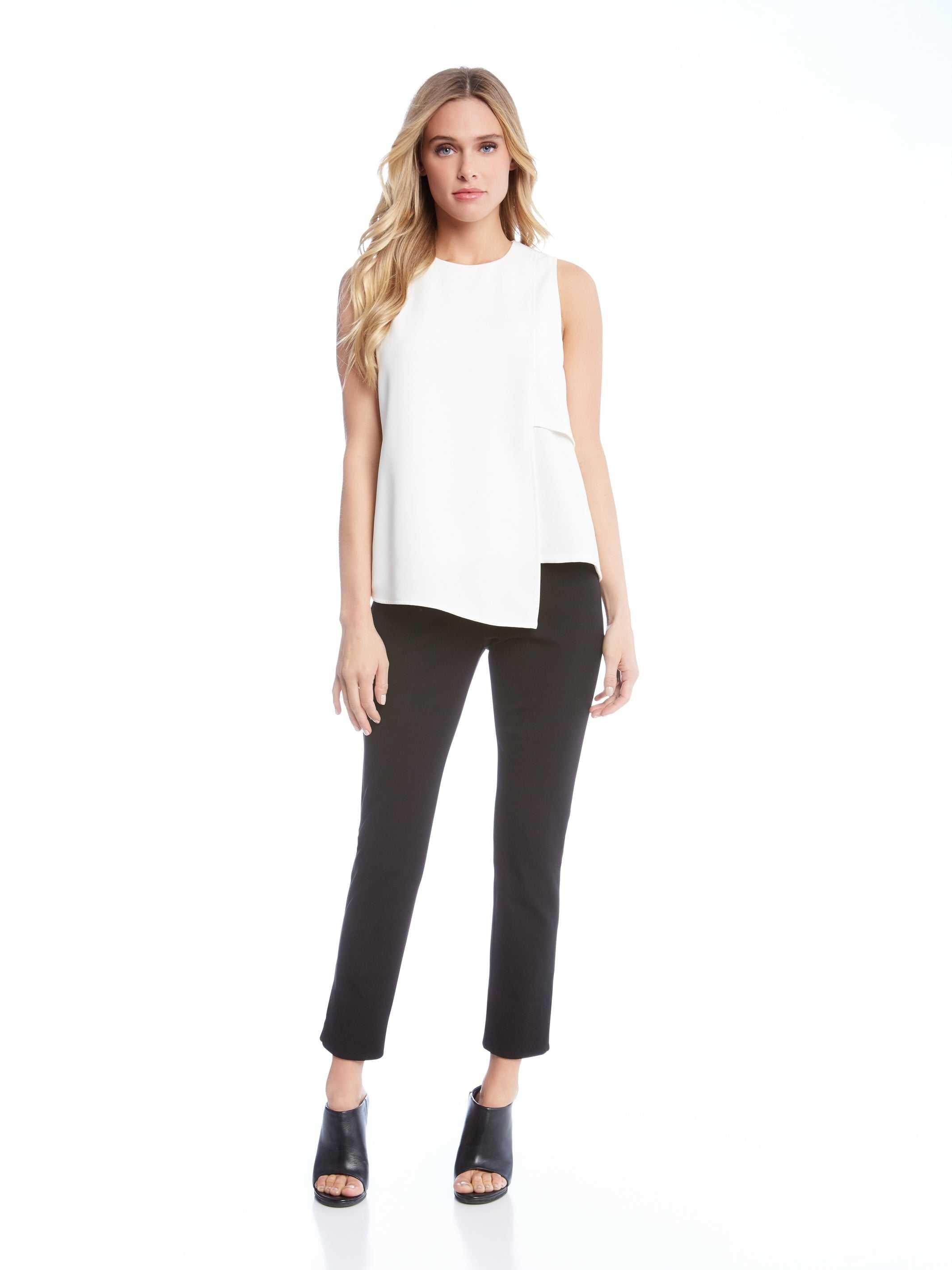 Margeaux - Brown Ankle Slit Pants