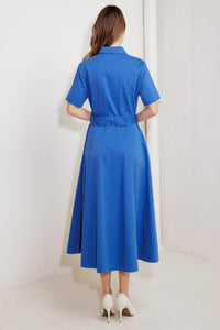 LUCKY ME WOVEN MIDI DRESS