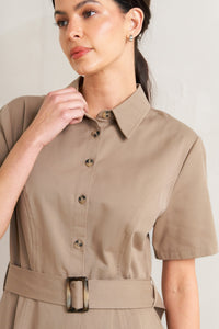 LUCKY ME WOVEN MIDI DRESS