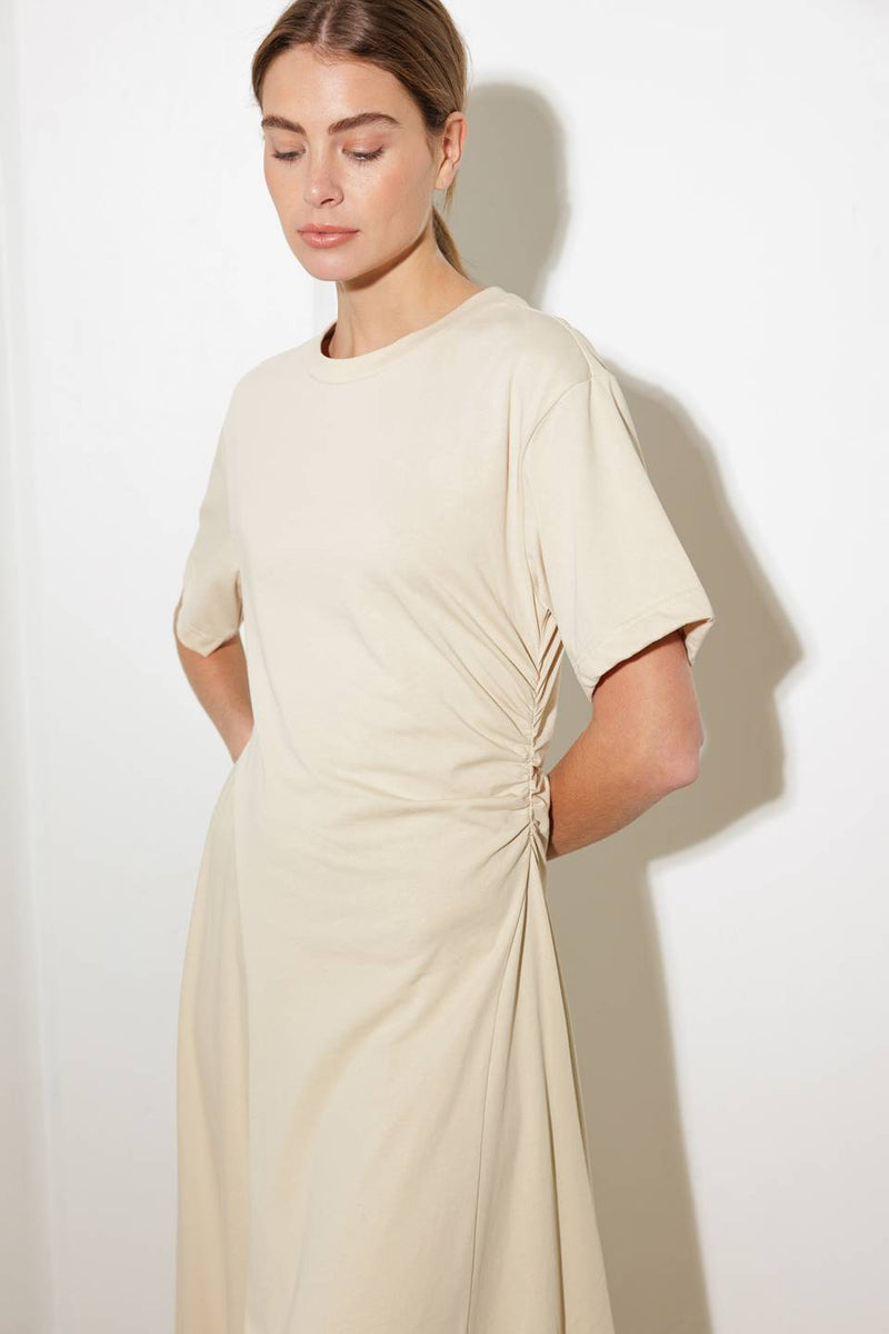 RIGHT ON CUE KNIT MIDI DRESS