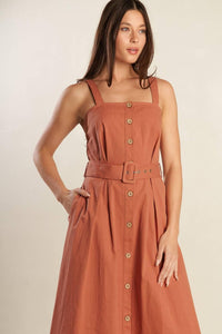 CALIFORNIA DREAMING WOVEN MIDI DRESS