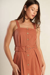 CALIFORNIA DREAMING WOVEN MIDI DRESS