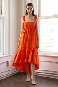 SUNBEAM SPLENDOR WOVEN MIDI DRESS