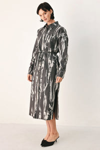 WEEKEND WANDERER GREY DENIM SHIRT DRESS